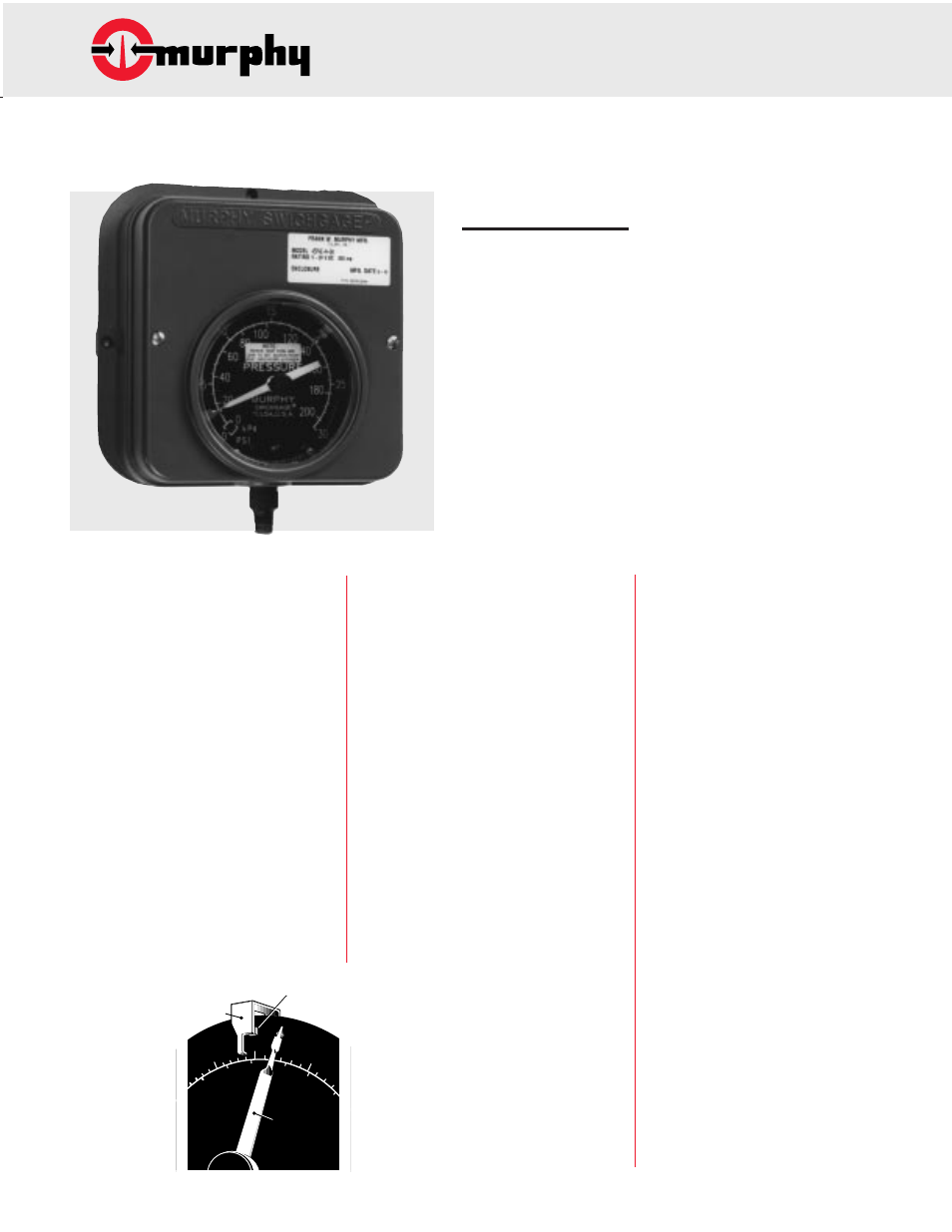 Murphy SWICHGAGE 45HE Series User Manual | 4 pages