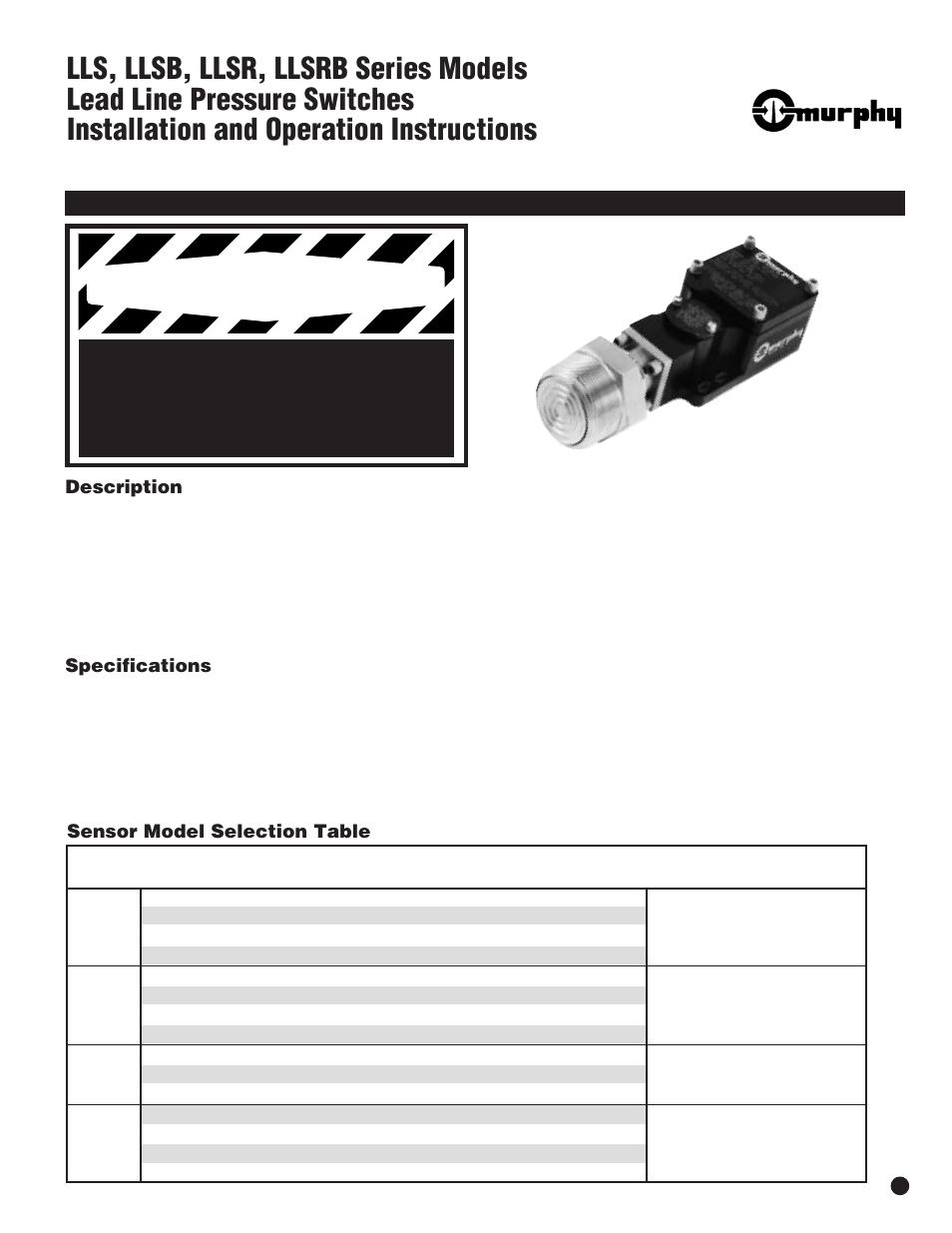 Murphy LLSR User Manual | 4 pages