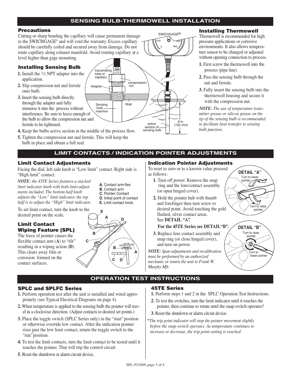 Murphy SWICHGAGE 45TEBP User Manual | Page 3 / 4