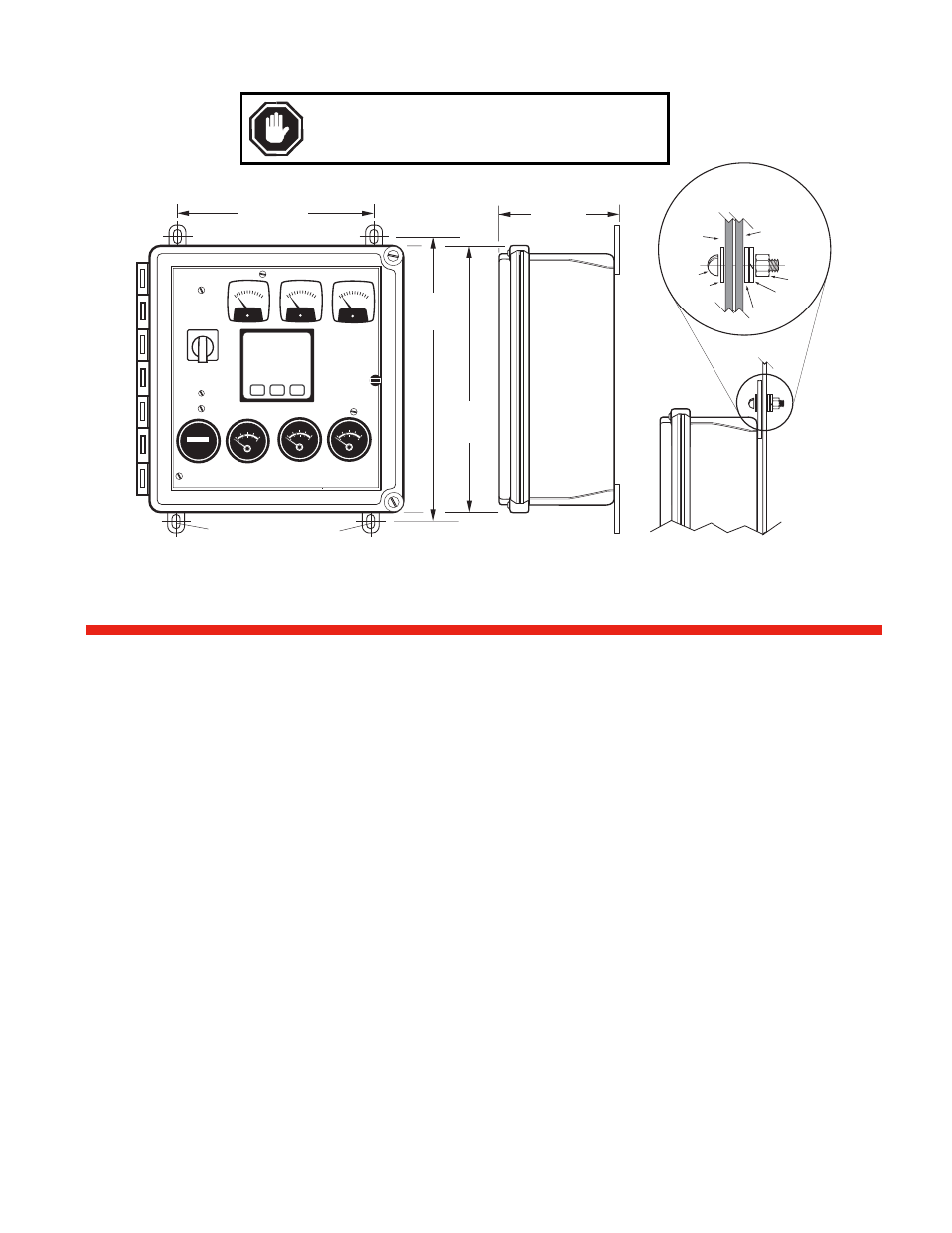 Mgc2000 system options, Nema 4x type enclosure dimensions, Mounting detail | Mgc panel | Murphy Generator Control System MGC2000 User Manual | Page 3 / 4