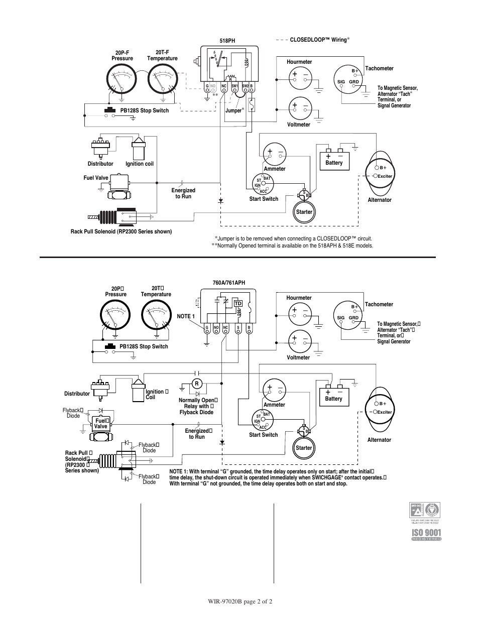 Typical wiring with 518ph tattletale | Murphy TATTLETALE WIR-97020B User Manual | Page 2 / 2