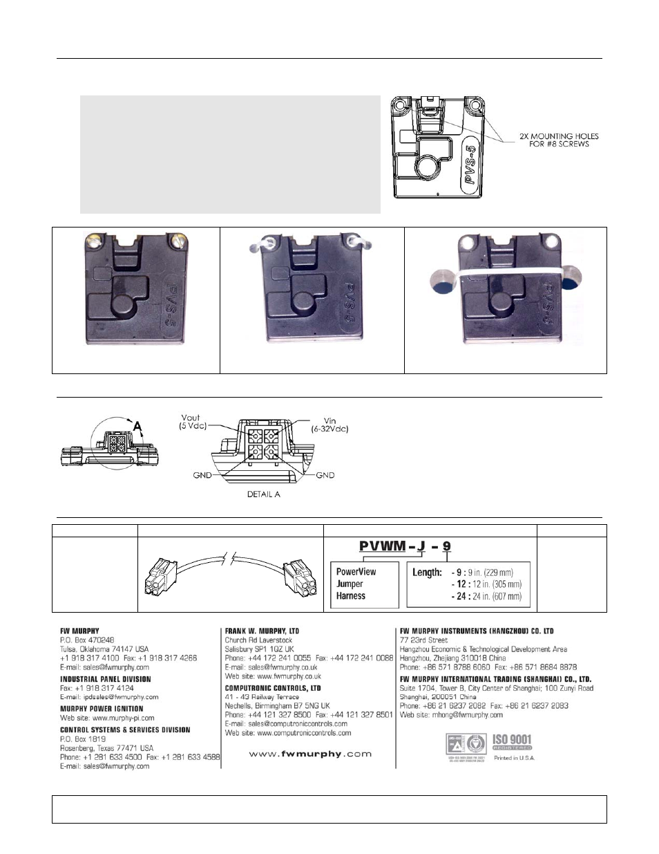 Murphy PVS-5 User Manual | Page 2 / 2