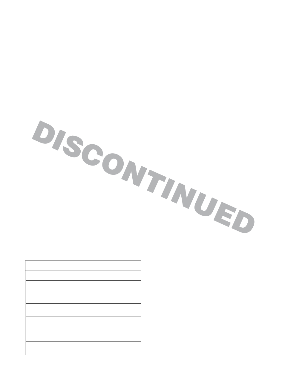 Discontinued, Table 4-4.1 | Murphy Series A900 User Manual | Page 22 / 28