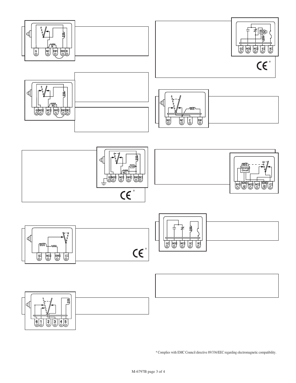 518aph, 518e, 520aph | 521ph, 822ph, M4264 series, R129a, Ets30s, 518ph, Ms2111 | Murphy M-6797B User Manual | Page 3 / 4