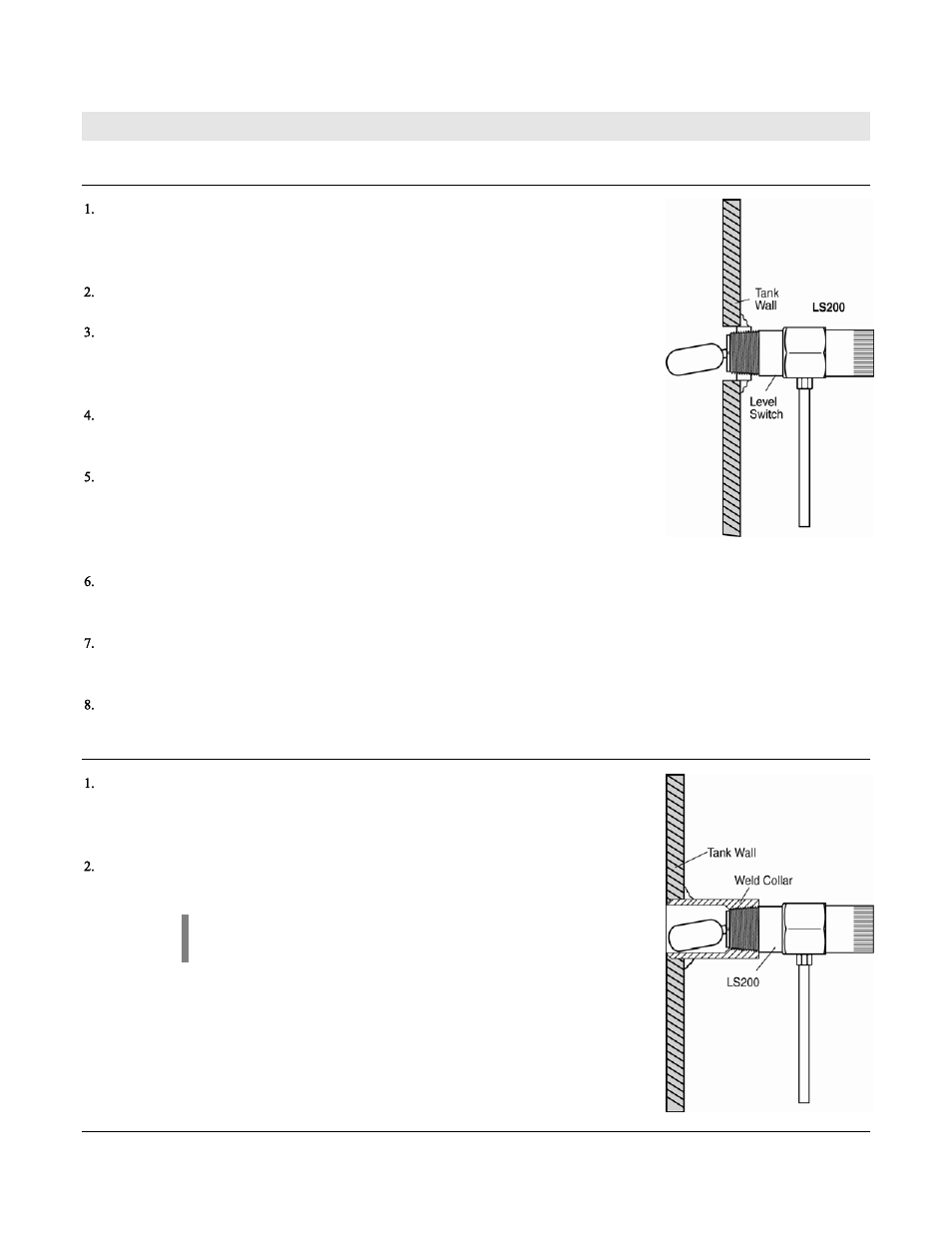 Installation with a weld collar | Murphy LS200N User Manual | Page 8 / 20