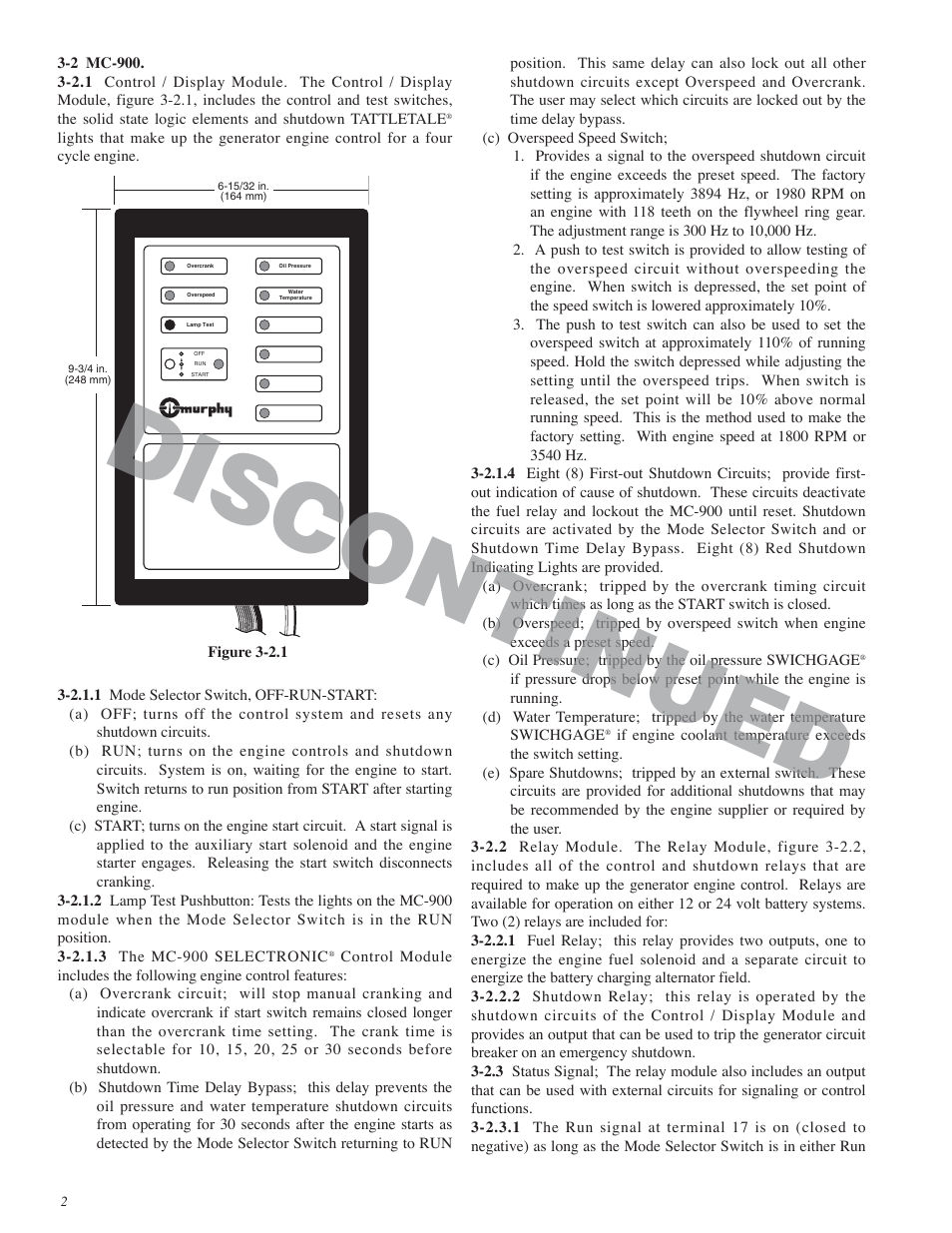 Discontinued | Murphy MC-900 Series User Manual | Page 4 / 13