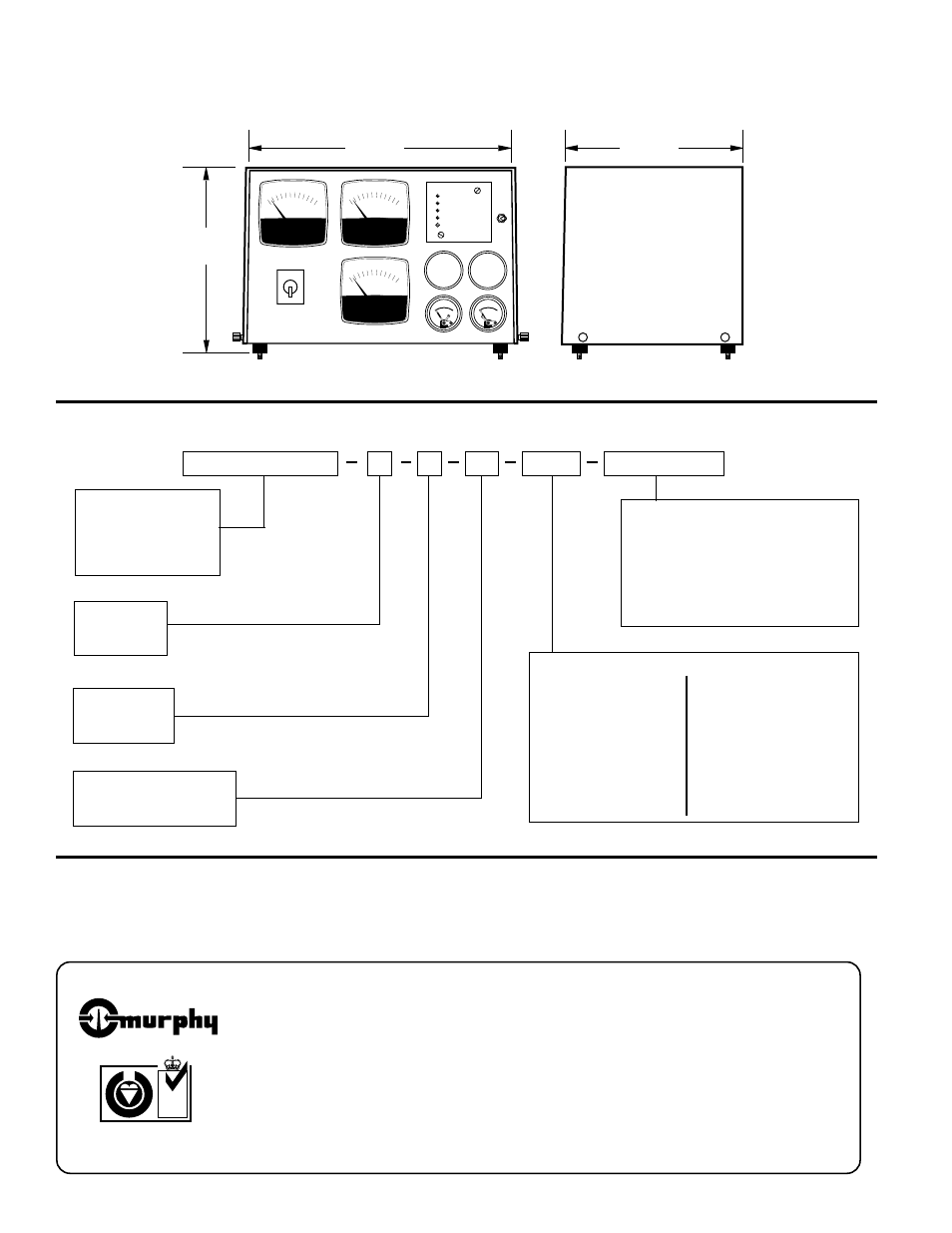 Dimensions how to order, Warranty | Murphy Generator Panel MGC921 Series User Manual | Page 2 / 2