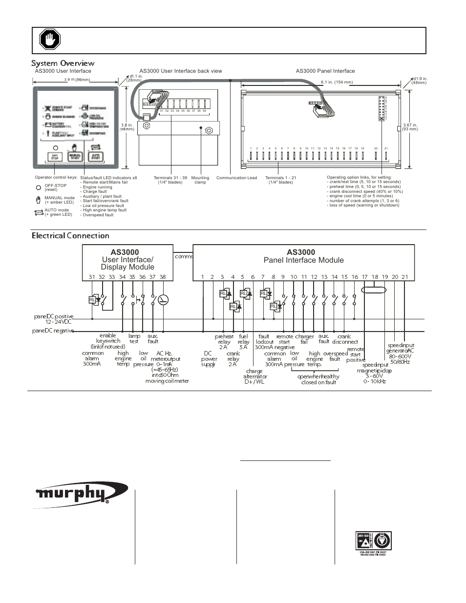 System overview, How to order, Fw murphy | Warranty, Conn, On el | Murphy Automatic Engine Controller AS3000 User Manual | Page 2 / 2