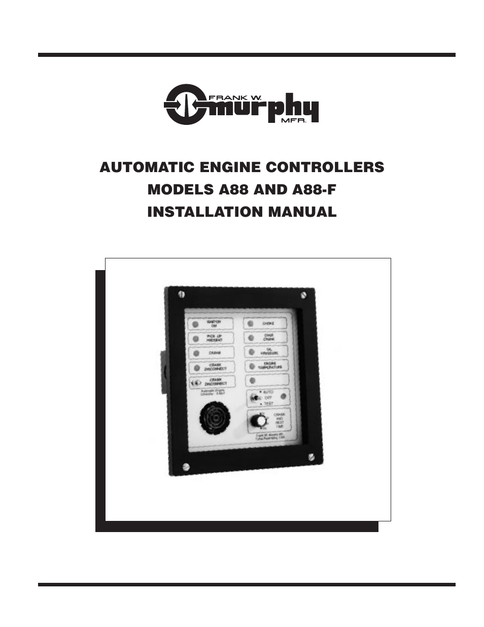 Murphy Automatic Engine Controller A88-F User Manual | 14 pages