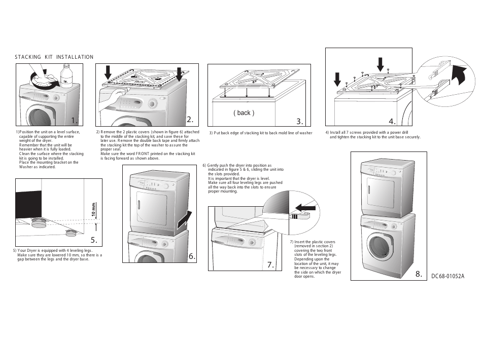 Maytag DC68-01052A User Manual | 1 page