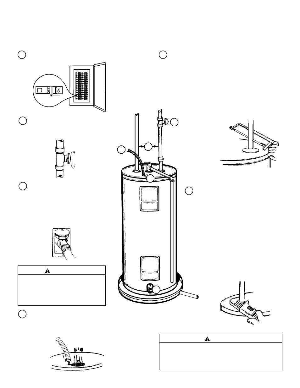 Installation instructions, Removing the old water heater | Maytag ELECTRIC WATER HEATER HR630DJLS User Manual | Page 9 / 36