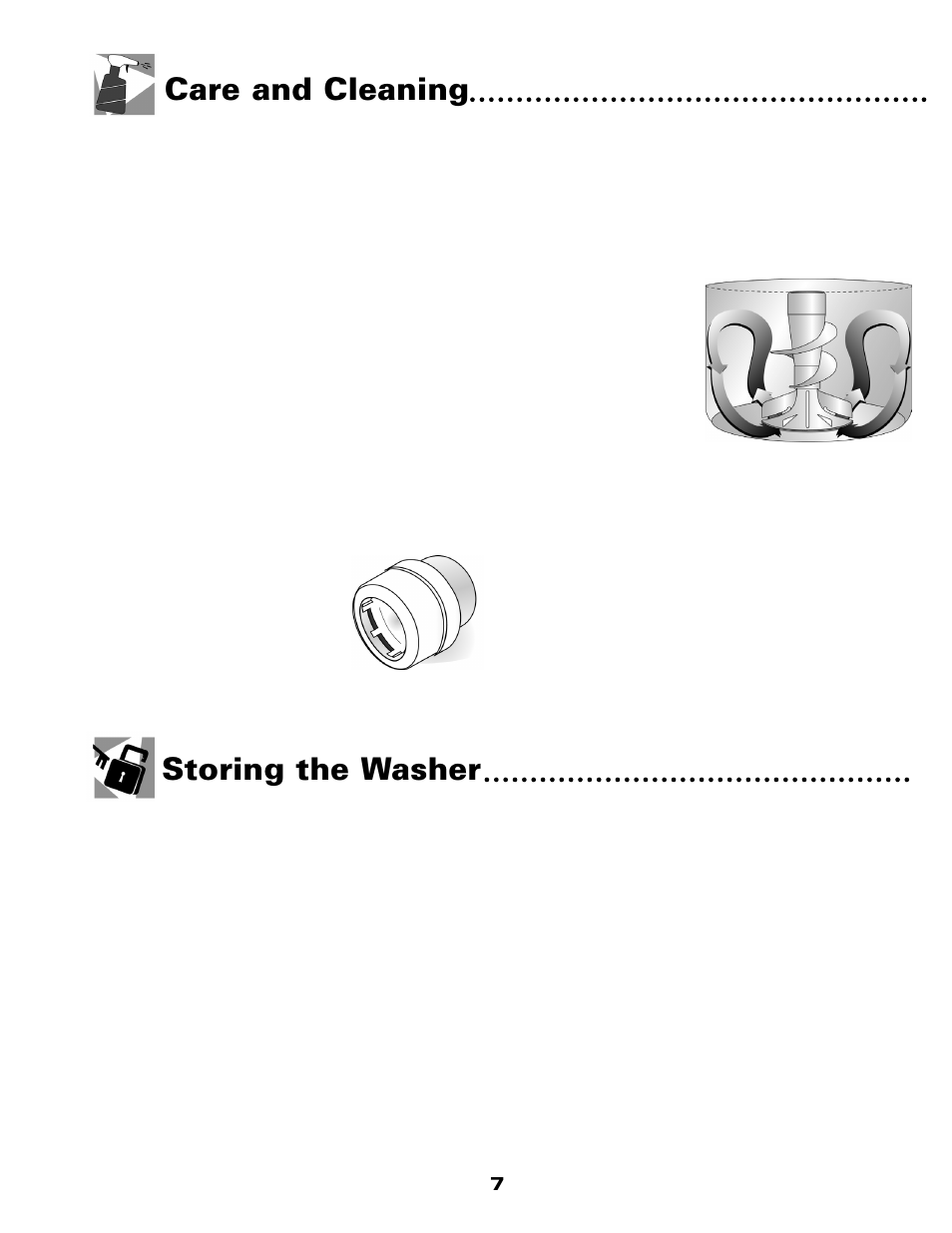 Care and cleaning, Storing the washer | Maytag W10117754A User Manual | Page 8 / 36