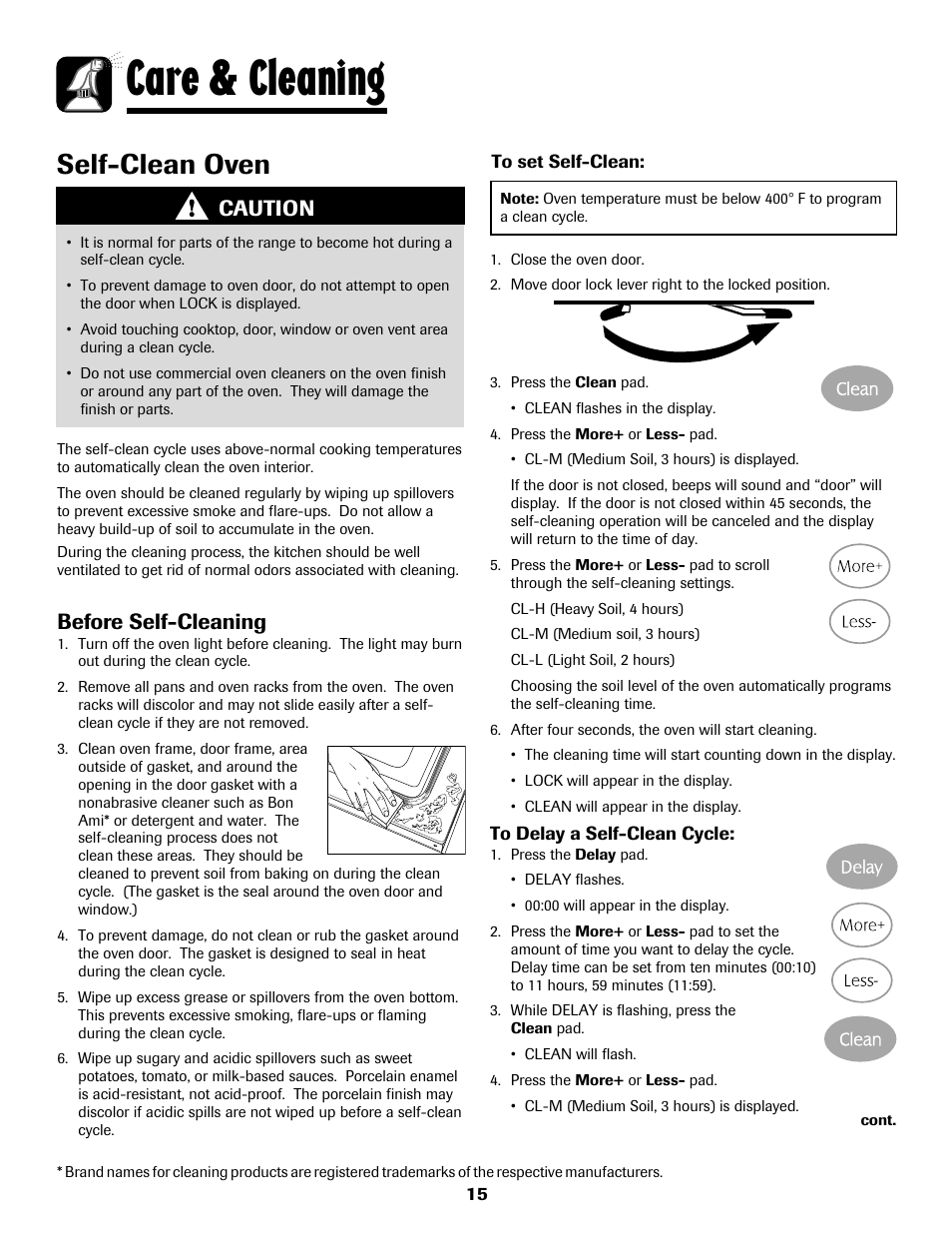 Care & cleaning, Self-clean oven, Caution | Before self-cleaning | Maytag 8113P768-60 User Manual | Page 16 / 76