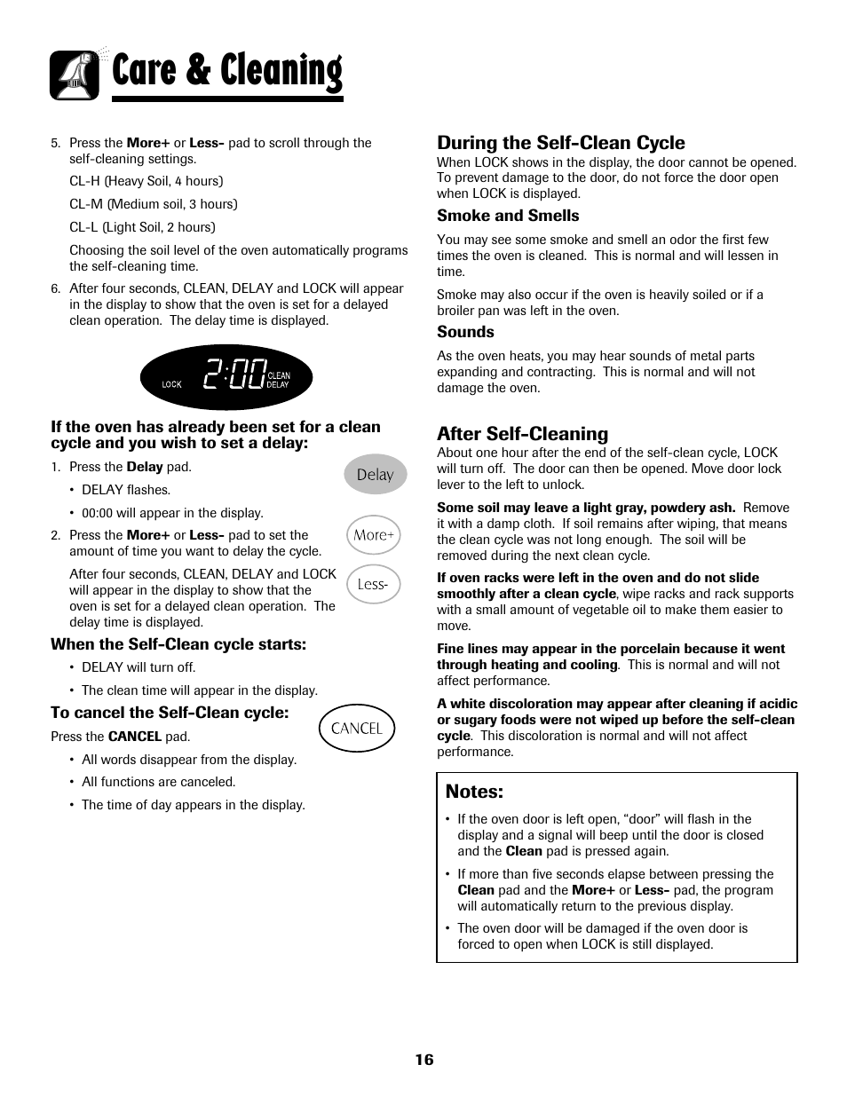Care & cleaning, During the self-clean cycle, After self-cleaning | Maytag 8113P768-60 User Manual | Page 17 / 76