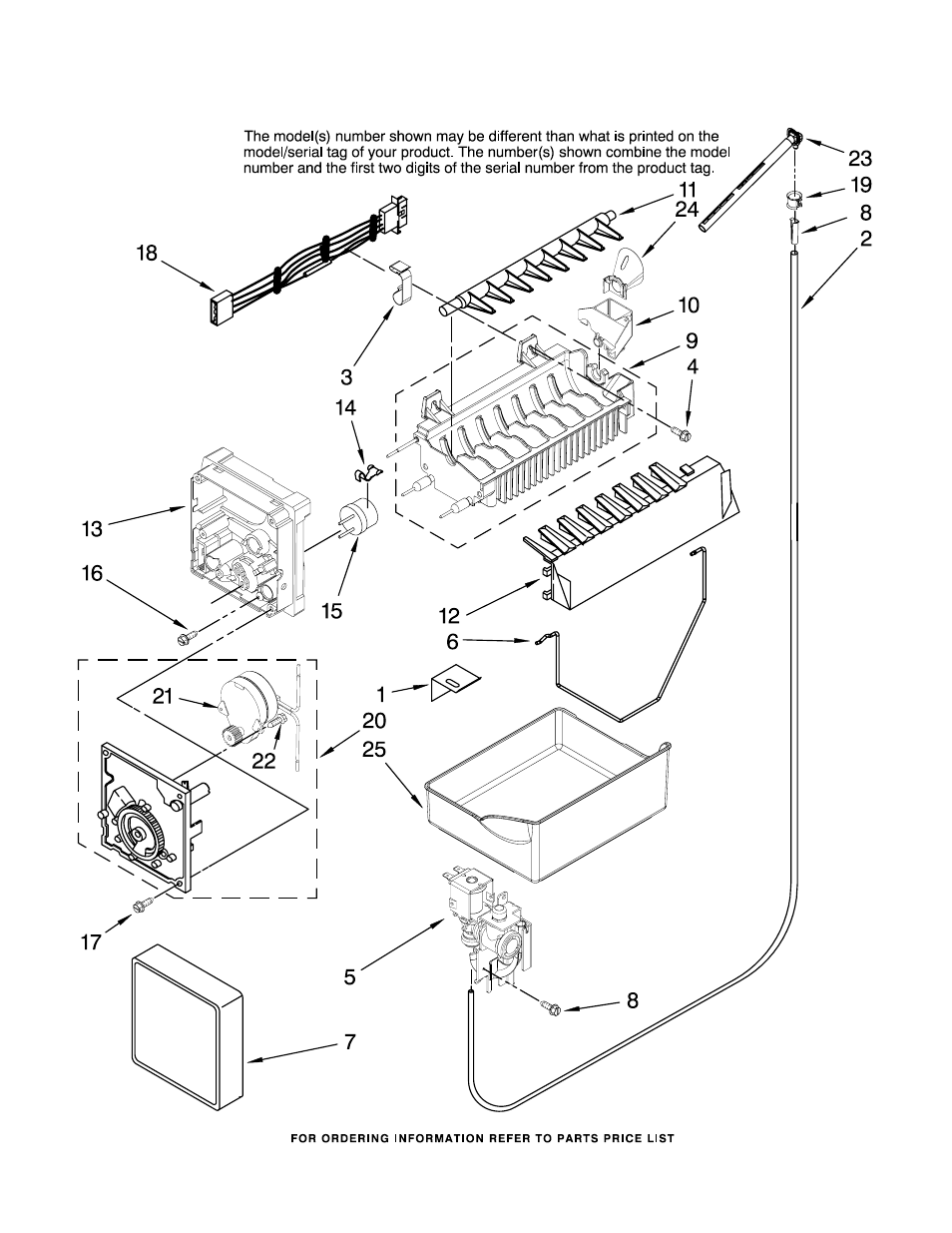 Icemaker, Icemaker parts | Maytag MBF2256KEQ11 User Manual | Page 13 / 15