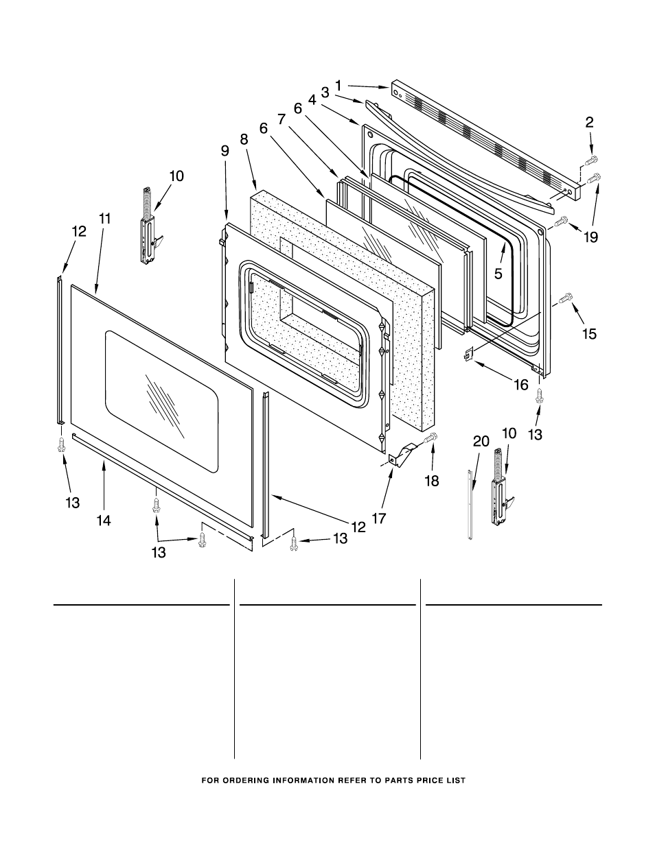 Door, Door parts | Maytag MER7765WS0 User Manual | Page 6 / 7