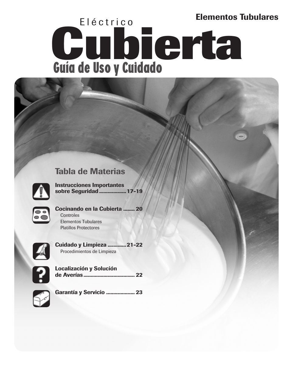 Cubierta, Guía de uso y cuidado | Maytag MEC4436AAW User Manual | Page 17 / 24