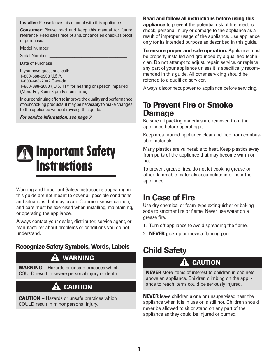 Important safety instructions, Child safety | Maytag MEC4436AAW User Manual | Page 2 / 24