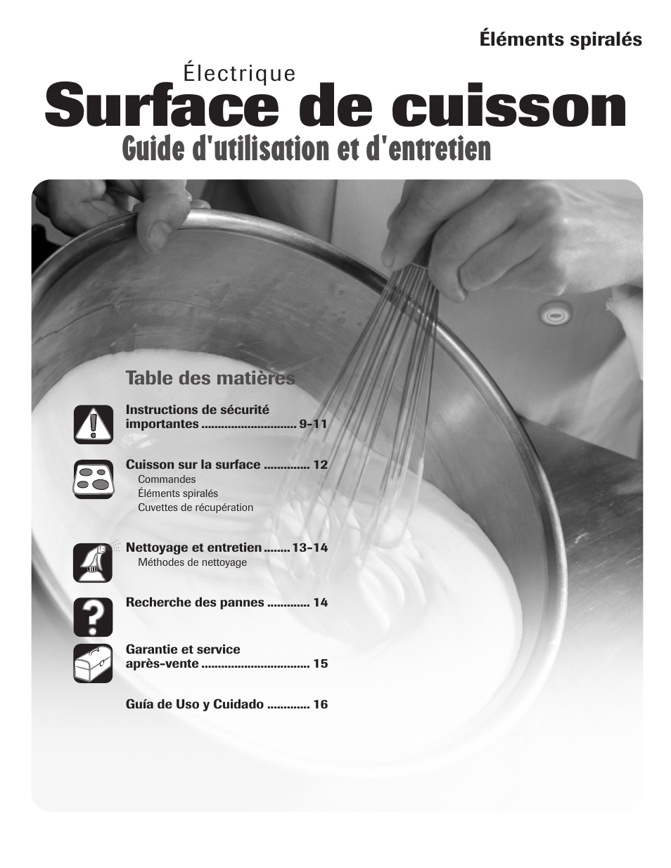 Surface de cuisson, Guide d'utilisation et d'entretien, Électrique | Maytag MEC4436AAW User Manual | Page 9 / 24