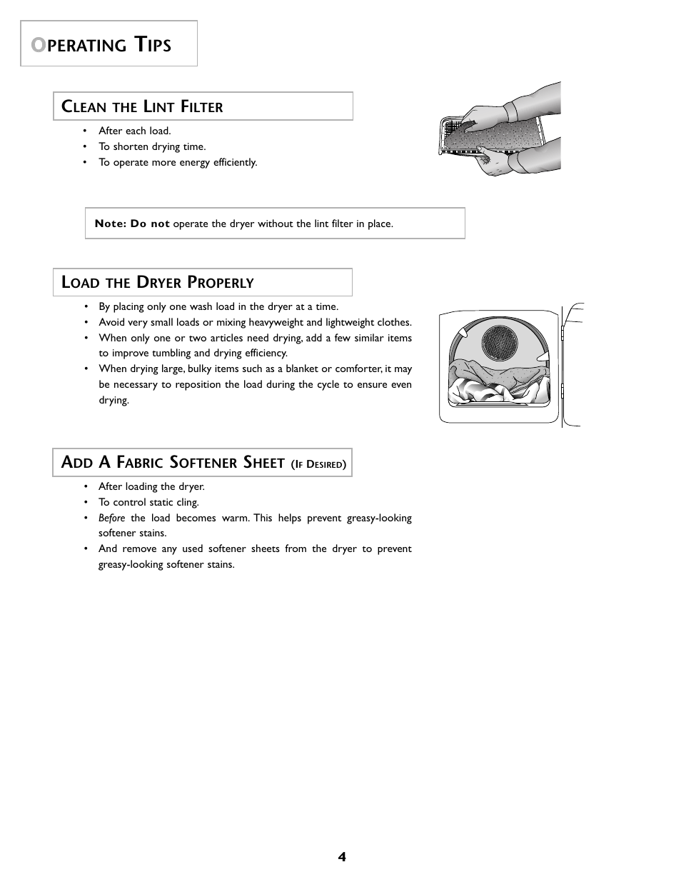Perating | Maytag MD55 User Manual | Page 5 / 36