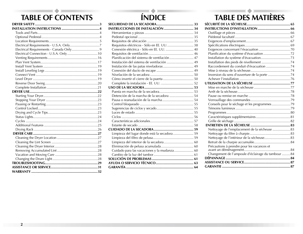 Maytag Epic W10139629A User Manual | Page 2 / 88