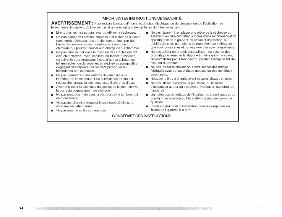 Avertissement | Maytag MED5591TQ1 User Manual | Page 54 / 72