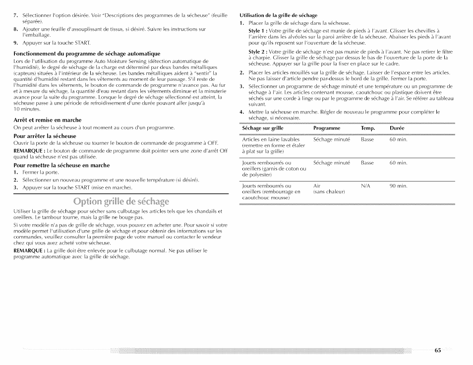 Maytag MED5591TQ1 User Manual | Page 65 / 72