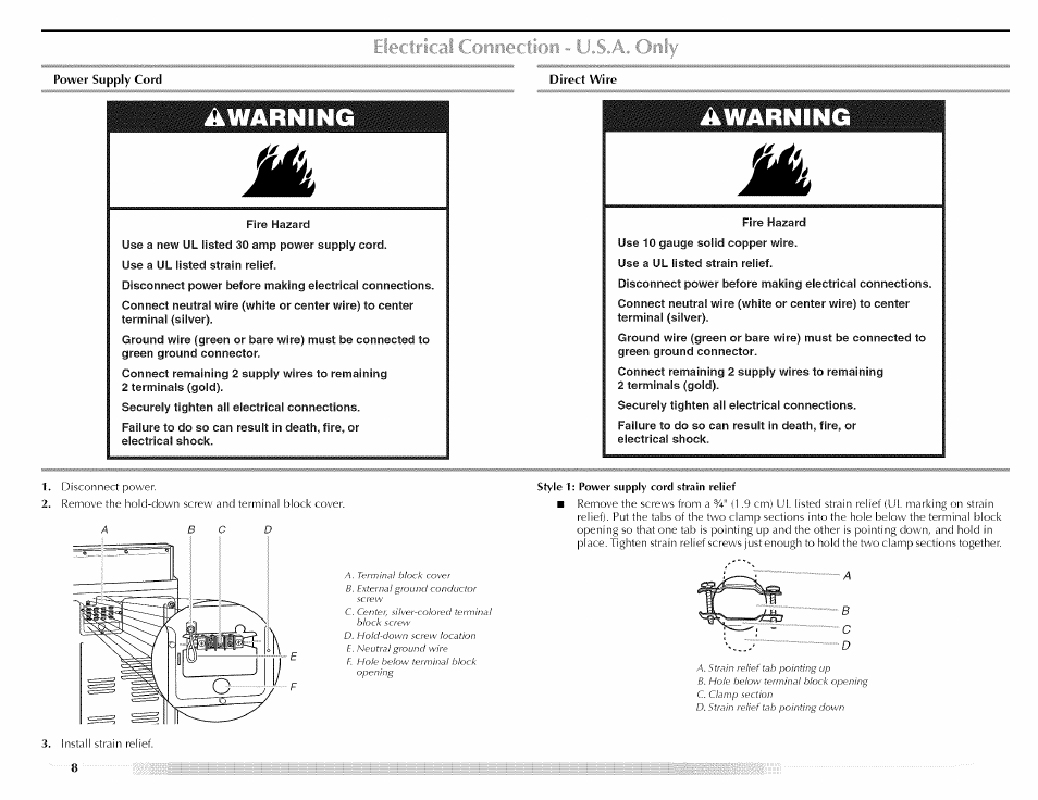 Warning | Maytag MED5591TQ1 User Manual | Page 8 / 72