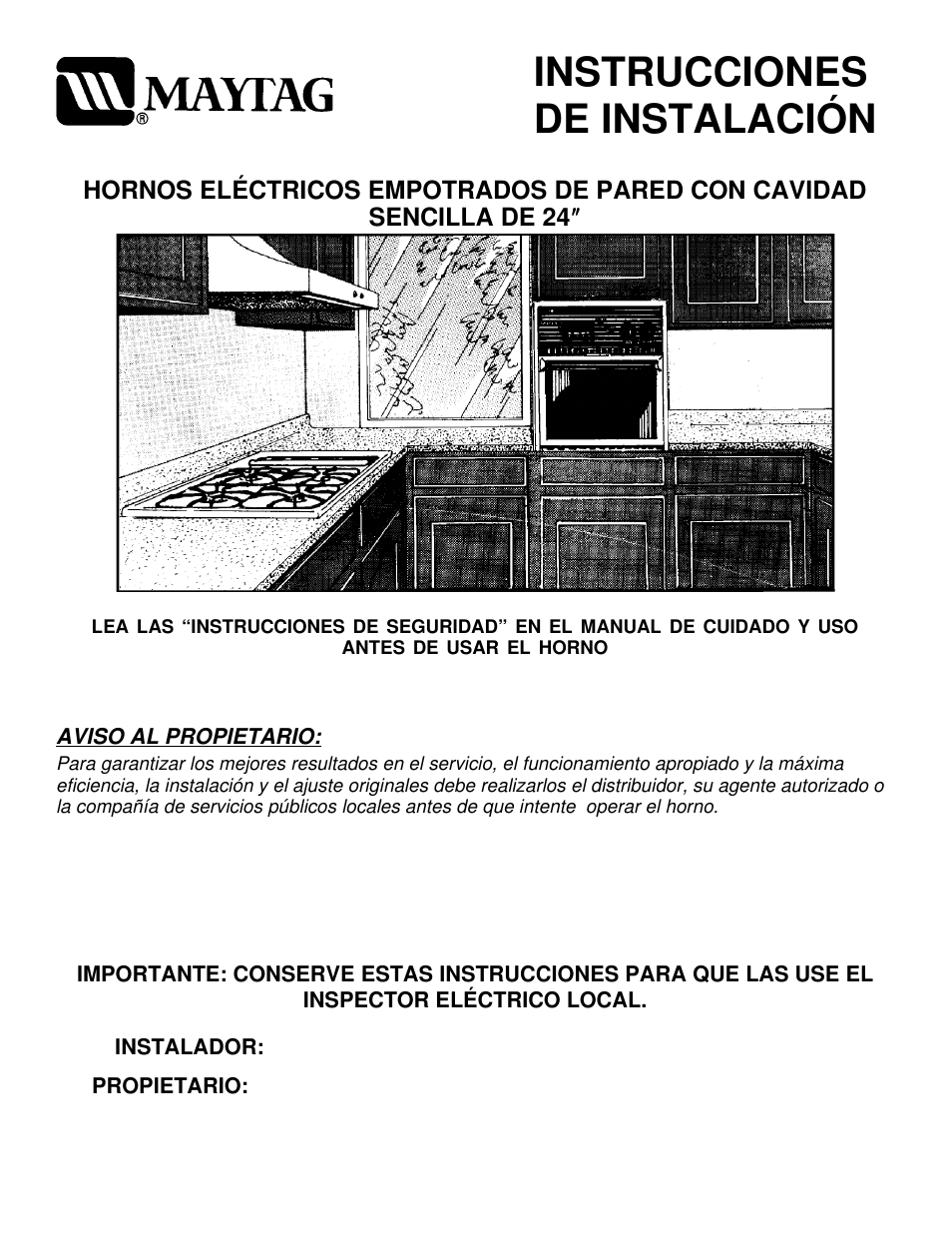 Instrucciones de instalación | Maytag CWE4800ACE User Manual | Page 4 / 9