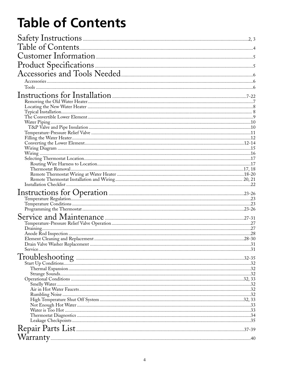 Maytag HRE21250PC User Manual | Page 4 / 40