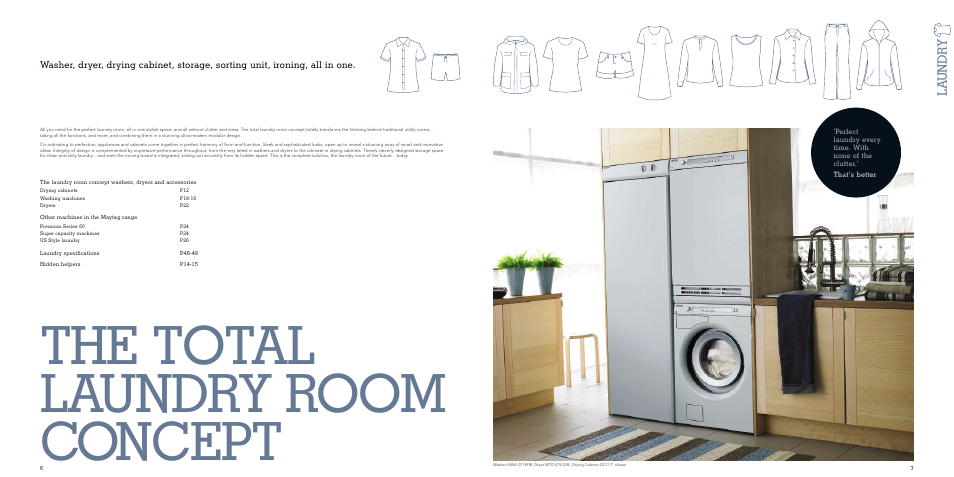 The total laundry room concept, La undr y | Maytag MDW 17FTI User Manual | Page 4 / 29