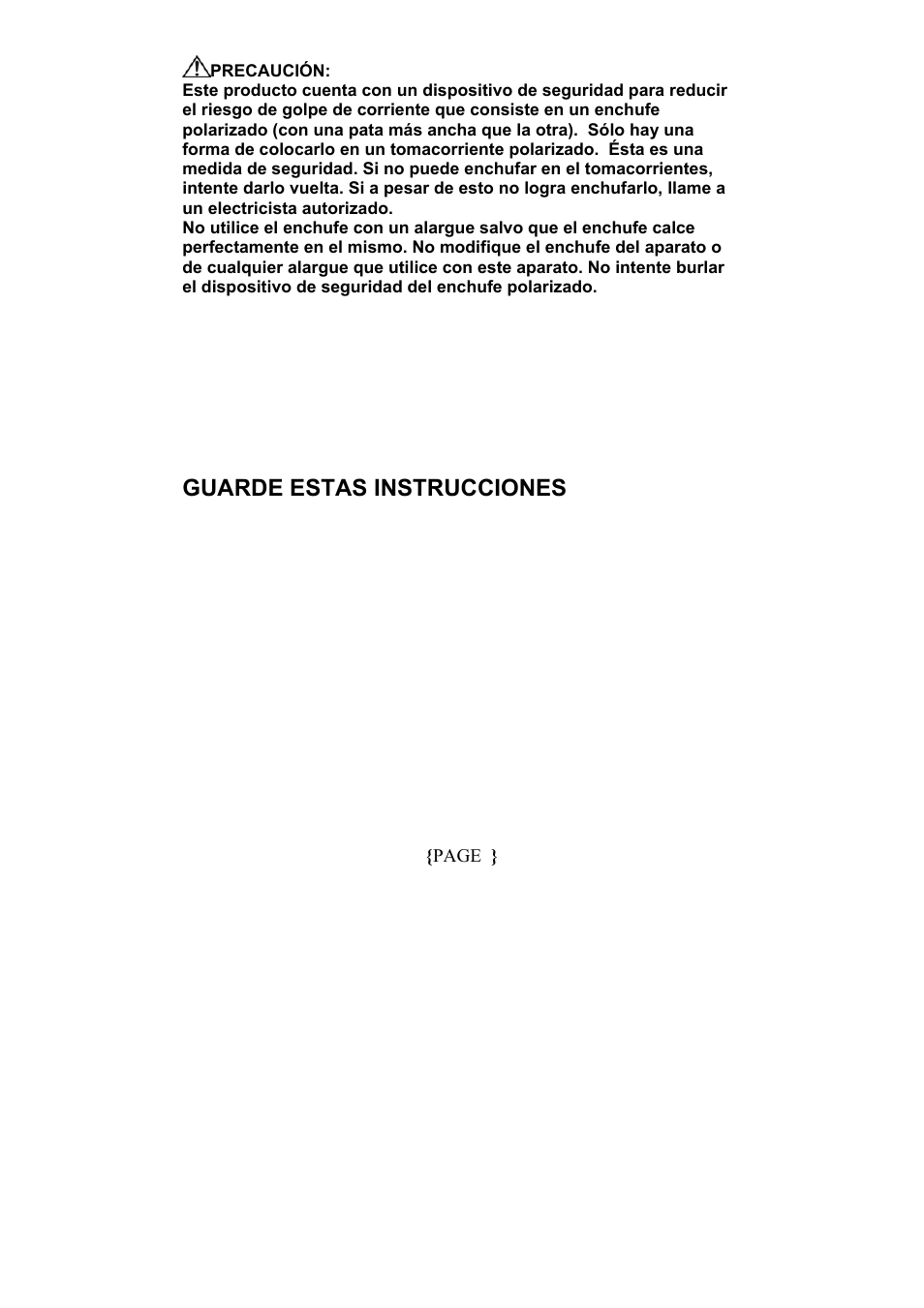 Guarde estas instrucciones | Maytag MCCM1NW12 User Manual | Page 15 / 20