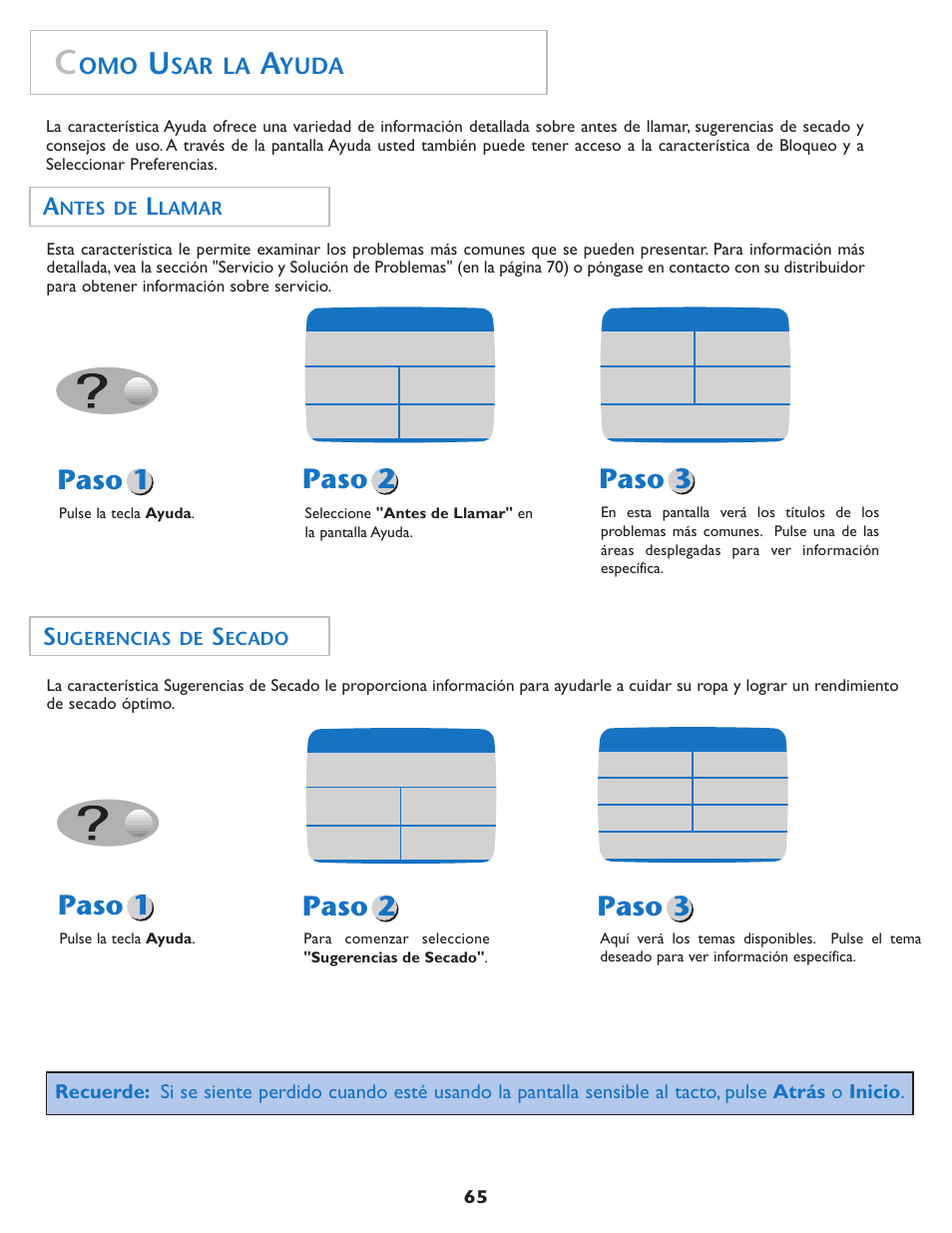 Paso 1 paso 2, Paso 3, Sar la | Yuda | Maytag MDE7550AGW User Manual | Page 66 / 72