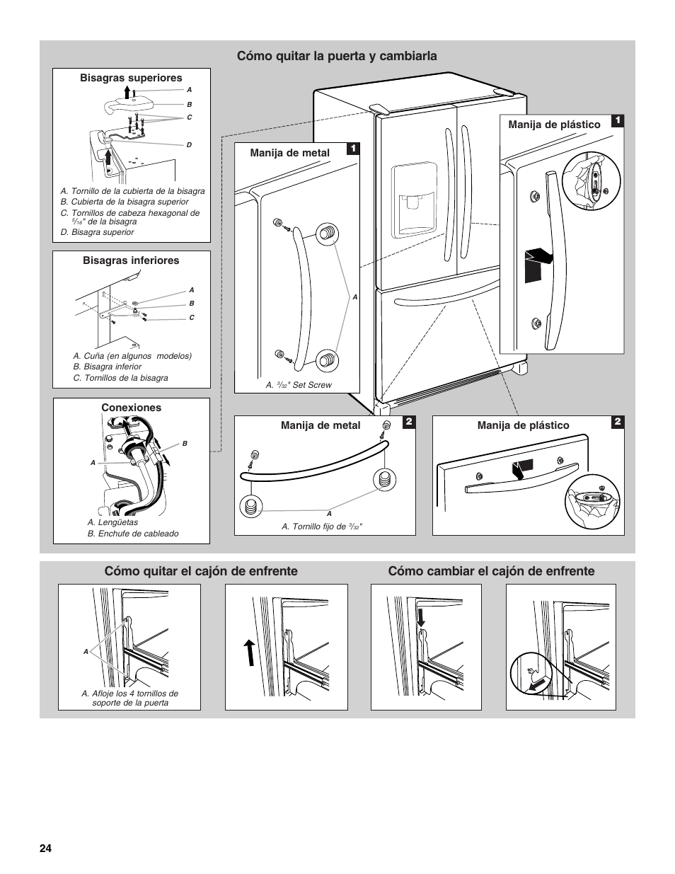 Cómo quitar el cajón de enfrente | Maytag 12828190A User Manual | Page 24 / 54