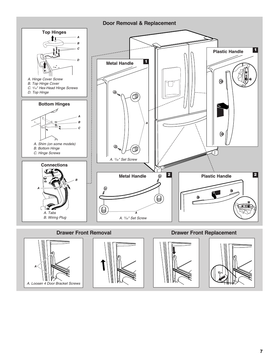 Drawer front removal | Maytag 12828190A User Manual | Page 7 / 54