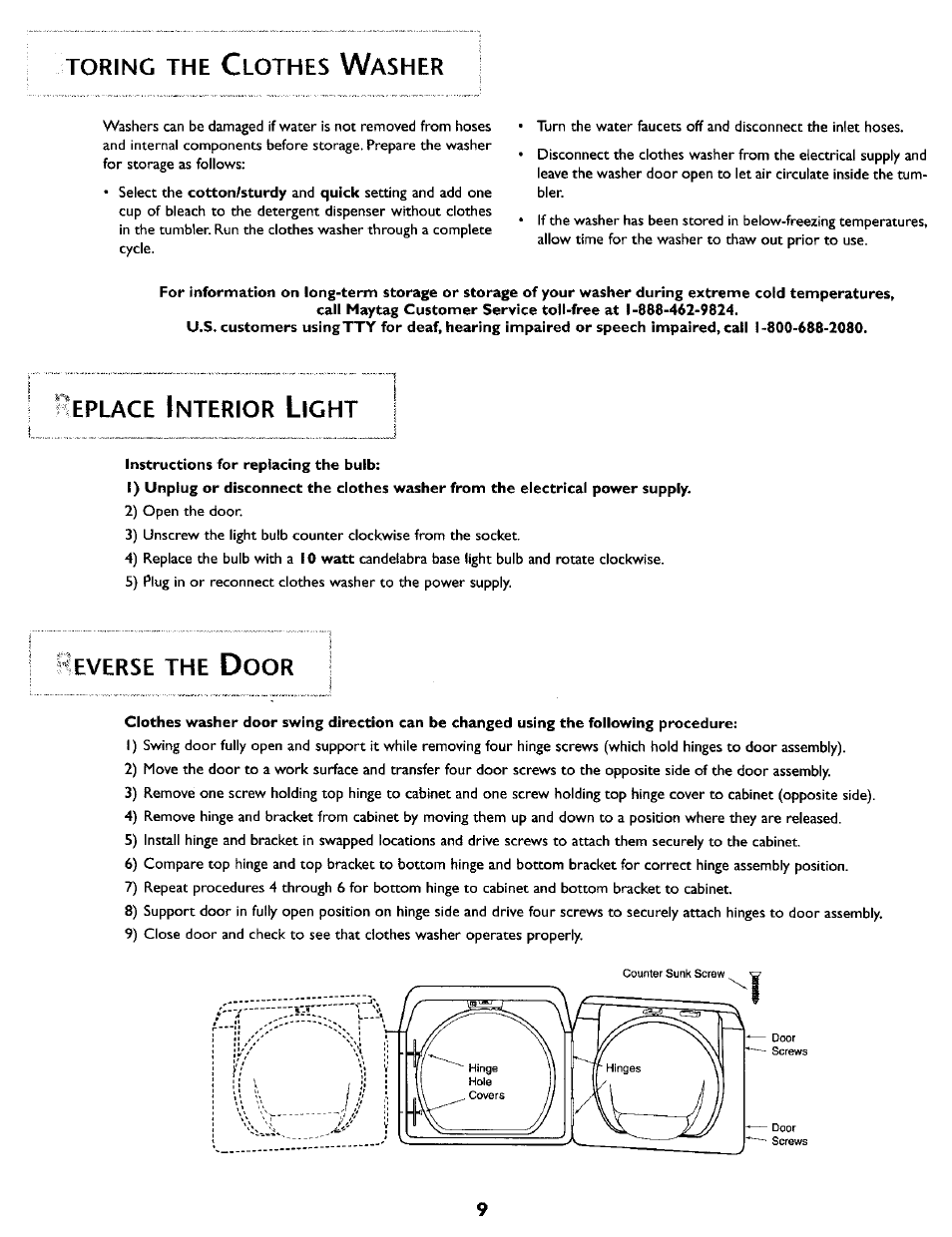 Everse the door, Torino the c, Eplace i | Door, Everse the | Maytag MAH5500B User Manual | Page 10 / 16