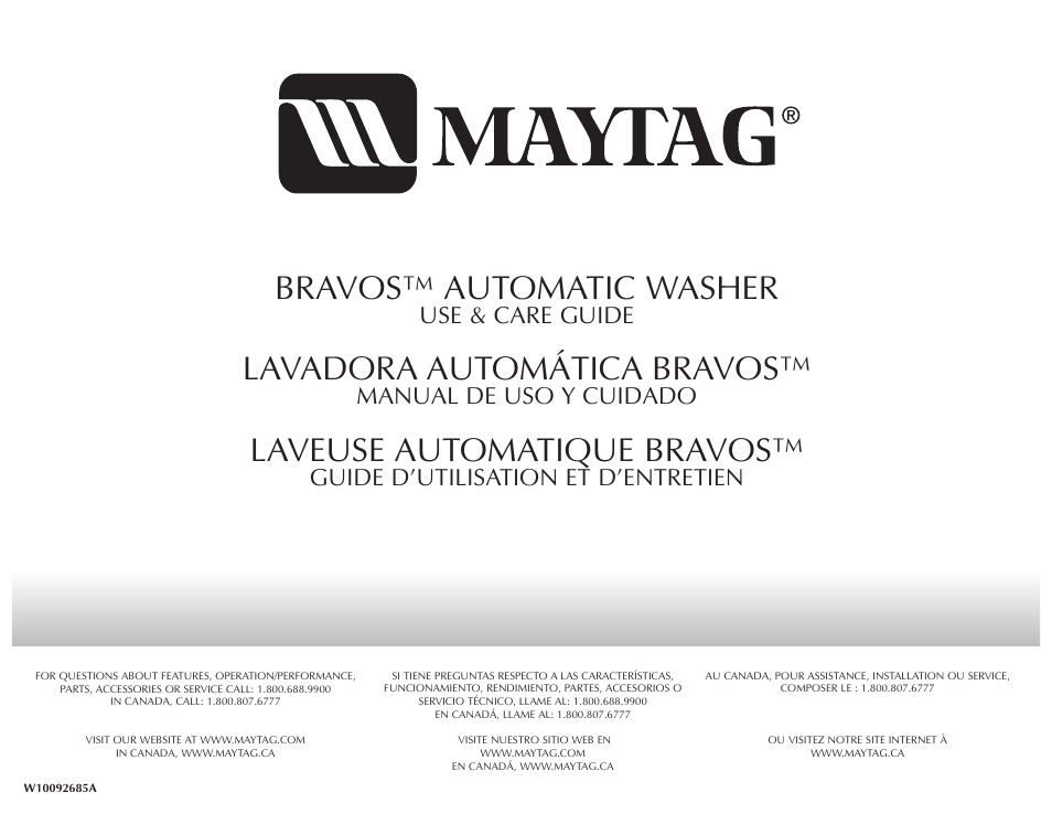 Maytag BRAVOSTM User Manual | 84 pages