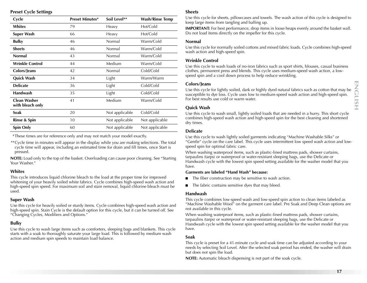 Maytag BRAVOSTM User Manual | Page 17 / 84