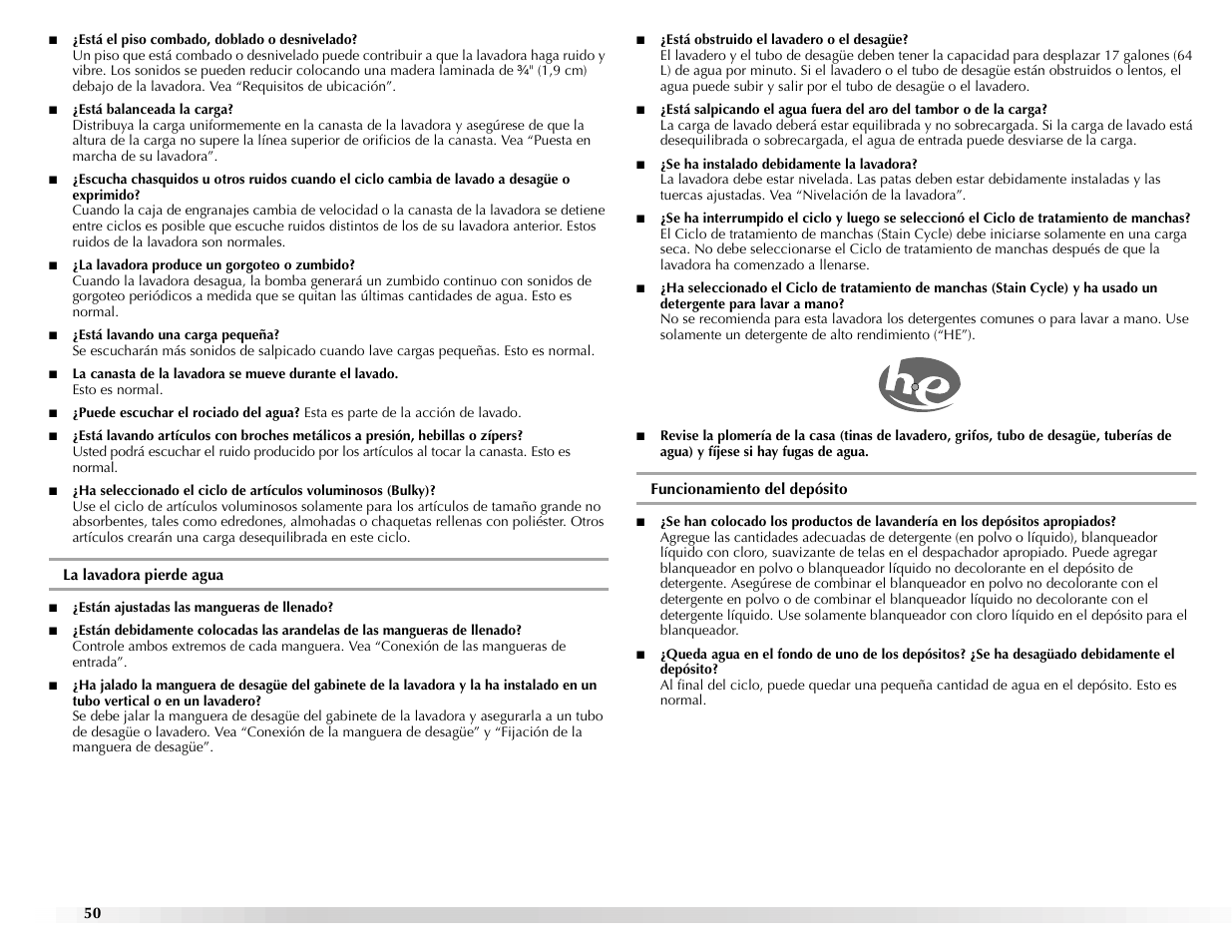 Maytag BRAVOSTM User Manual | Page 50 / 84