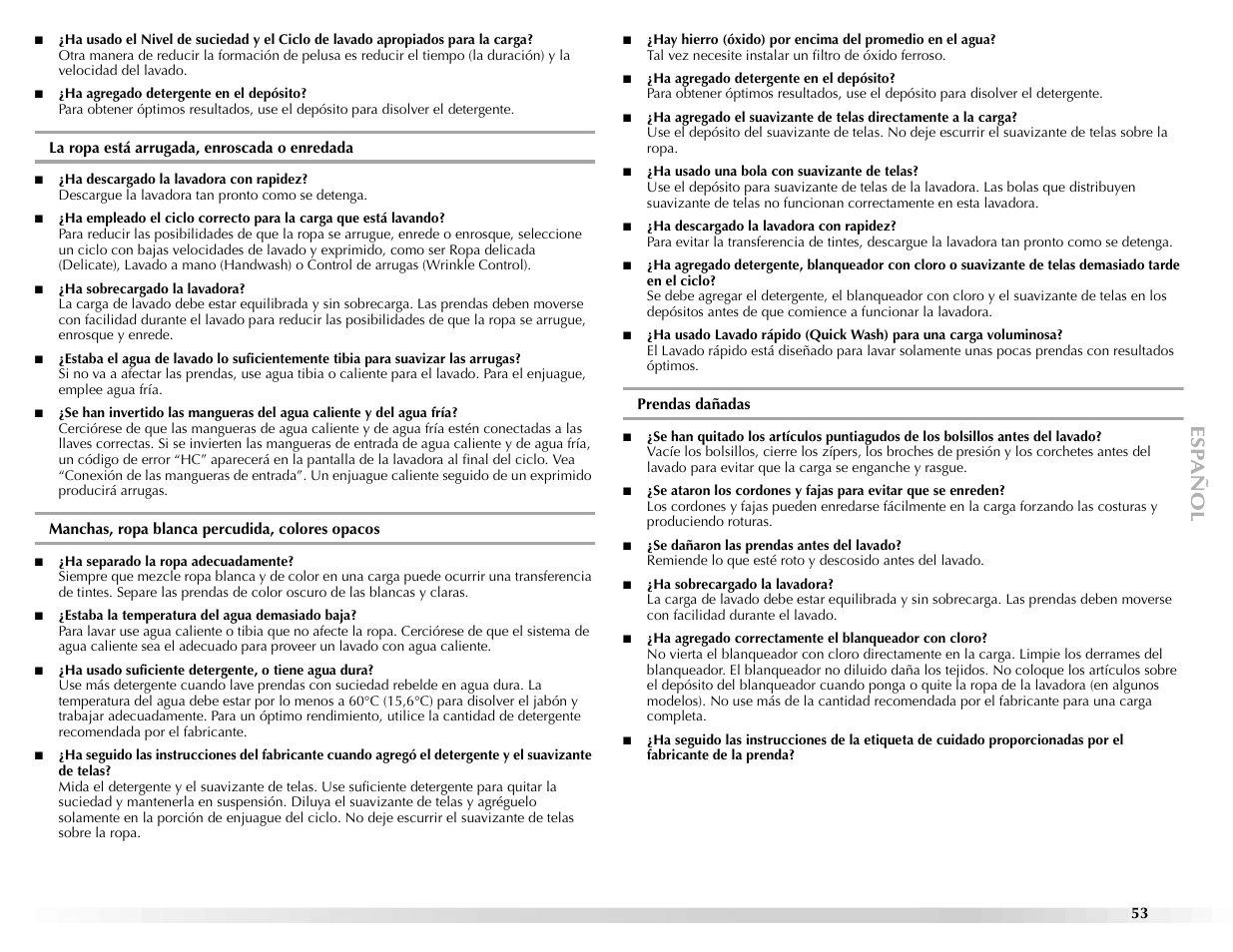 Maytag BRAVOSTM User Manual | Page 53 / 84