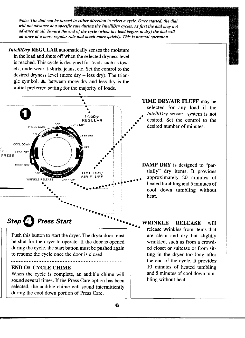 Stepq, Press start, Stepq press start | Maytag INTELLIDRY D-5 User Manual | Page 7 / 11