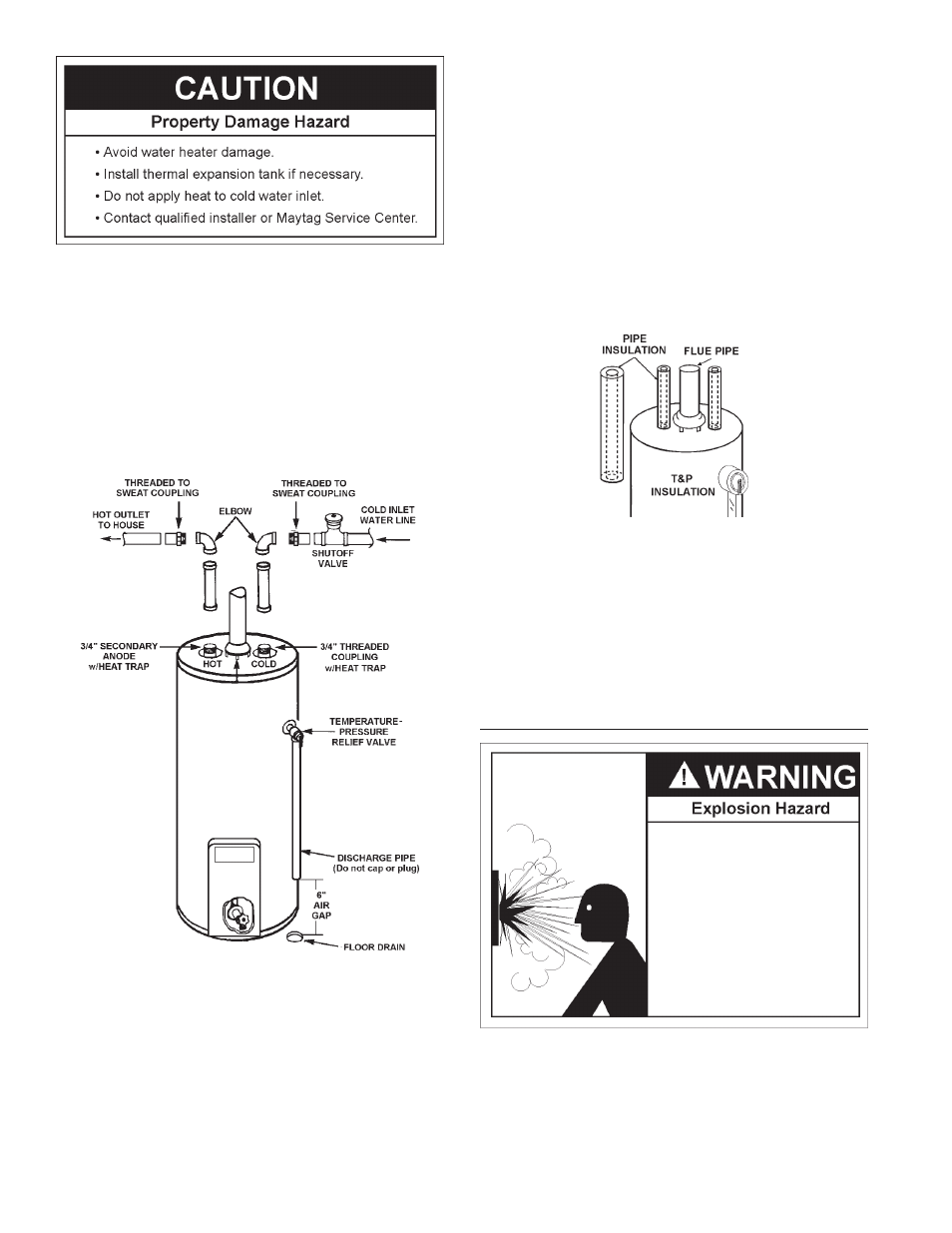 Temperature-pressure relief valve | Maytag HRN31240X User Manual | Page 14 / 32