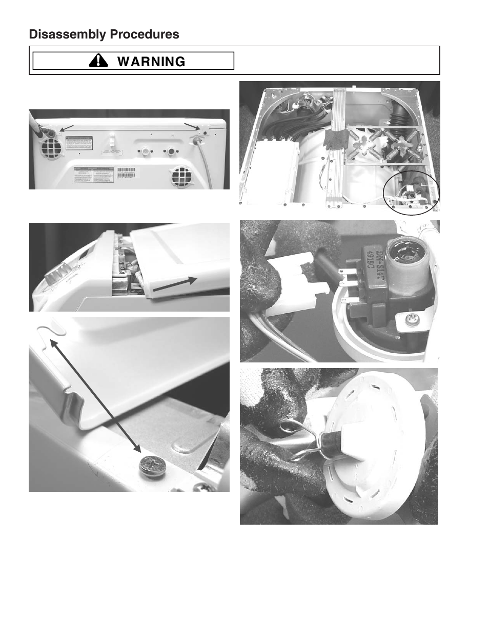 Warning, Disassembly procedures | Maytag MAH9700AW* User Manual | Page 26 / 65