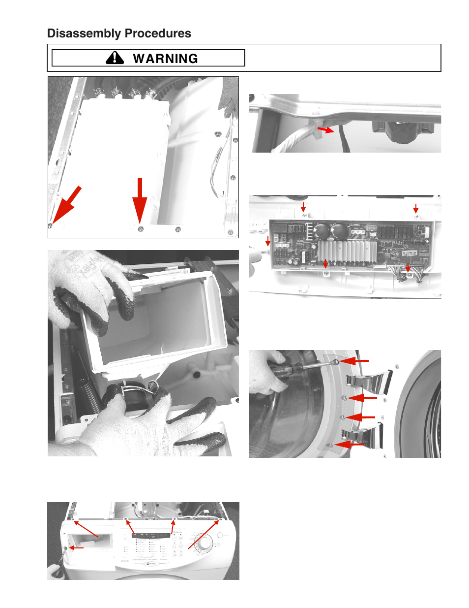Warning, Disassembly procedures | Maytag MAH9700AW* User Manual | Page 29 / 65