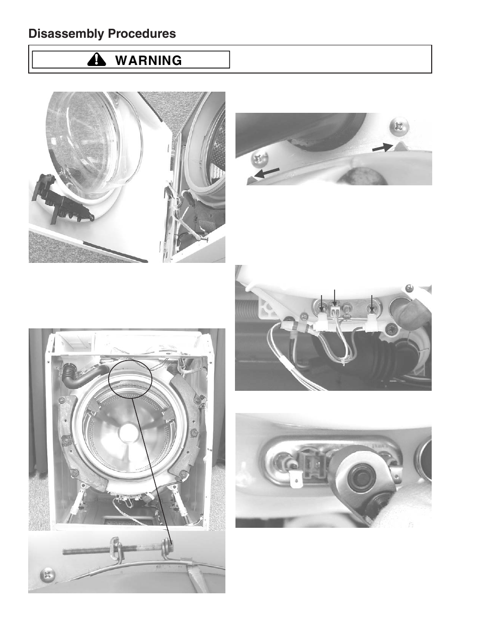 Warning, Disassembly procedures | Maytag MAH9700AW* User Manual | Page 32 / 65