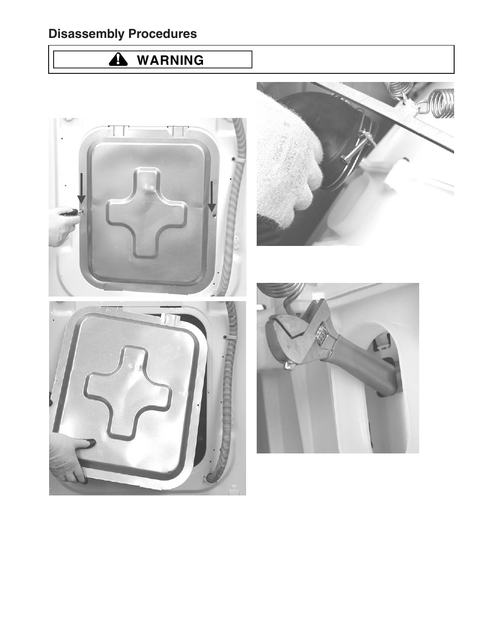 Warning, Disassembly procedures | Maytag MAH9700AW* User Manual | Page 33 / 65