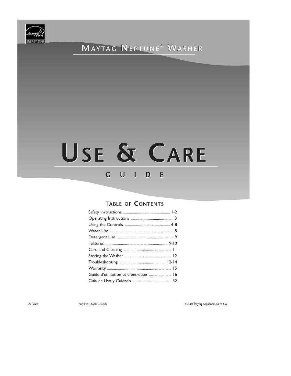 Maytag MAH9700AW* User Manual | Page 50 / 65