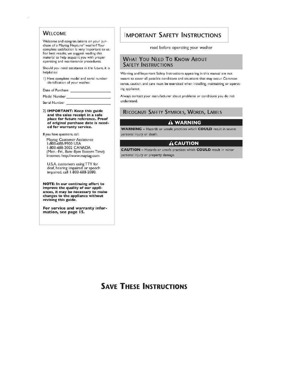 Maytag MAH9700AW* User Manual | Page 51 / 65