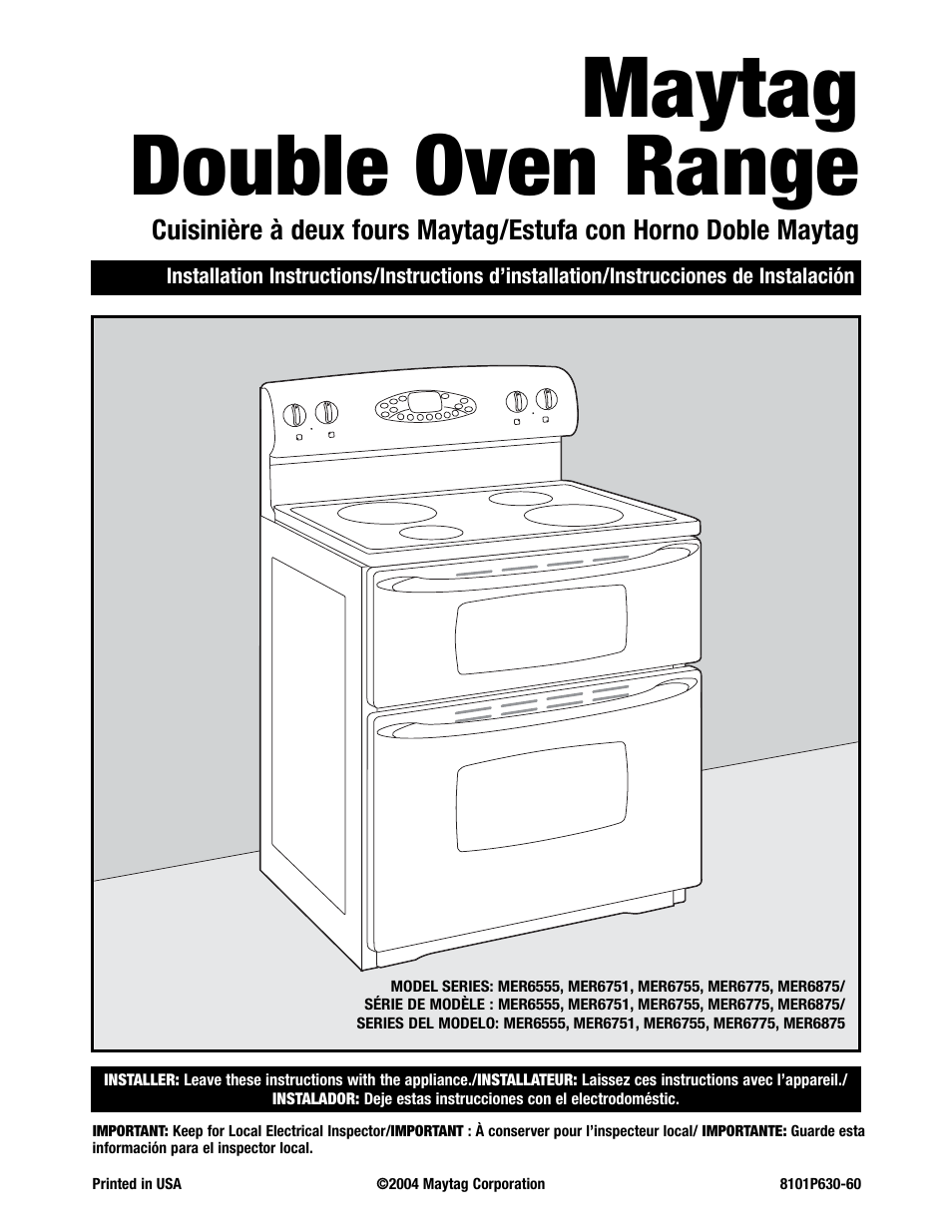 Maytag MER6775 User Manual | 14 pages