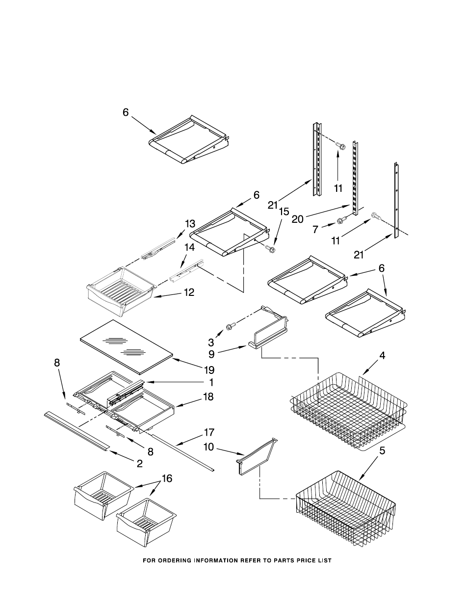 Shelf, Shelf parts | Maytag MBL1956KES3 User Manual | Page 11 / 15